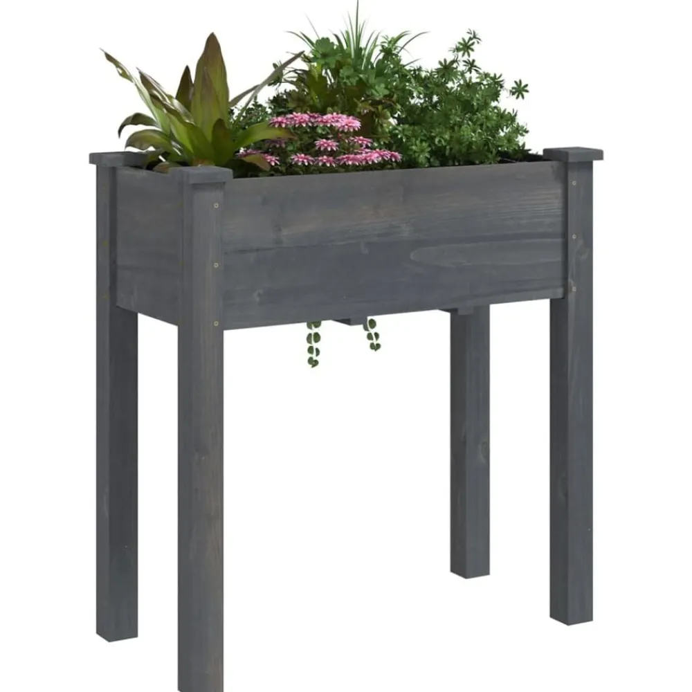 vidaXL Jardinière avec doublure 71x37x76 cm bois massif de sapin