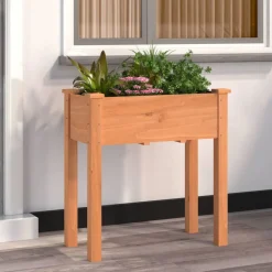 vidaXL Jardinière avec doublure 71x37x76cm bois massif de sapin