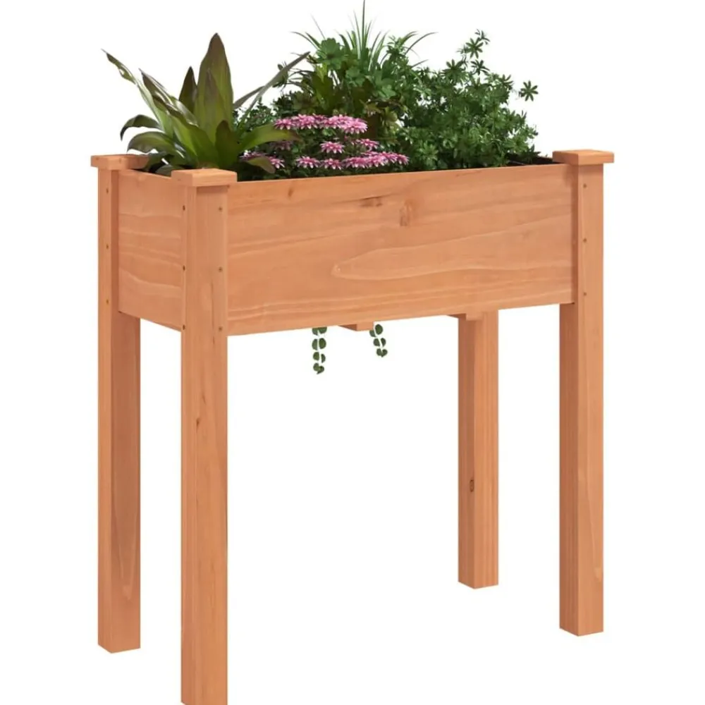 vidaXL Jardinière avec doublure 71x37x76cm bois massif de sapin