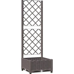 vidaXL Jardinière avec treillis 40x40x121,5 cm PP