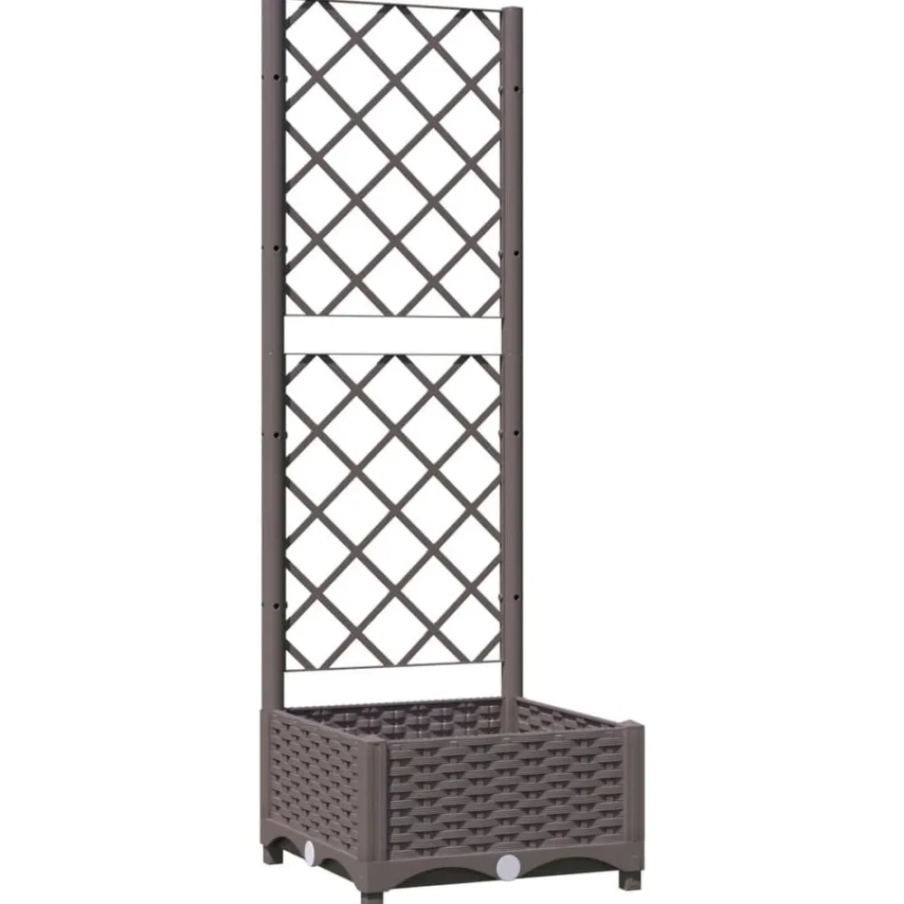 vidaXL Jardinière avec treillis 40x40x121,5 cm PP