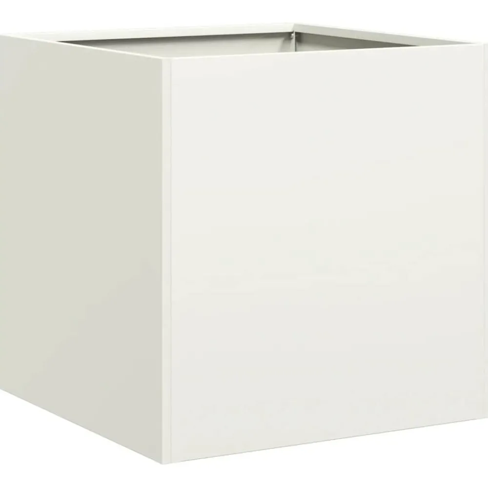 Pelouses & Jardins-vidaXL Jardinière 40x40x40 cm acier laminé à froid Blanc