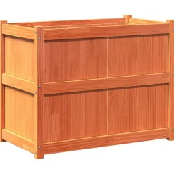 vidaXL Jardinière cire marron 90x50x70 cm bois de pin massif