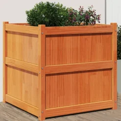 vidaXL Jardinière cire 70x70x70 cm bois de pin massif