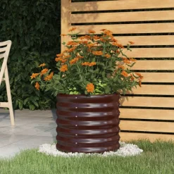 vidaXL Jardinière de jardin Acier galvanisé 40x40x36 cm
