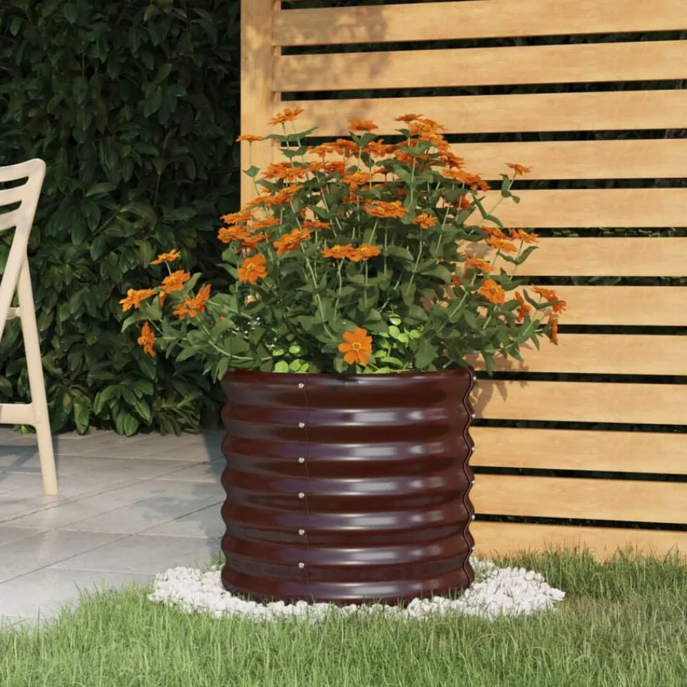 vidaXL Jardinière de jardin Acier galvanisé 40x40x36 cm