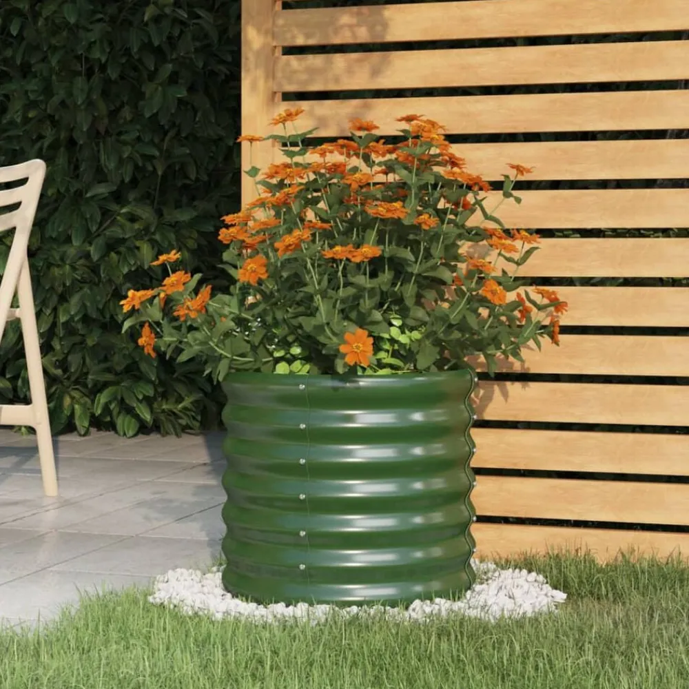 vidaXL Jardinière de jardin Acier galvanisé 40x40x36 cm
