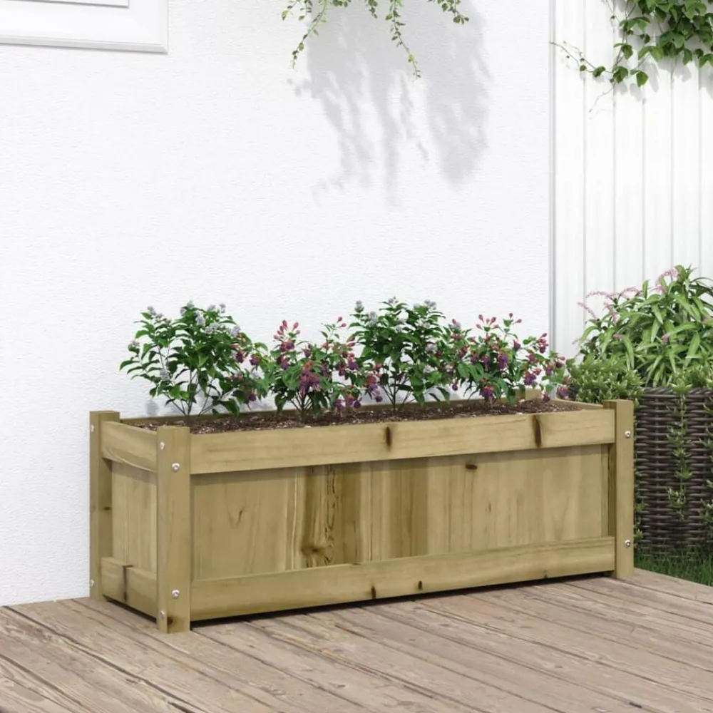 vidaXL Jardinière d'extérieur 90x31x31 cm bois de pin imprégné