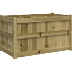 Pelouses & Jardins-vidaXL Jardinière d'extérieur 90x50x50 cm bois de pin imprégné Naturel impregné