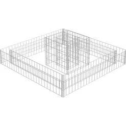 Clôtures & Barrières-vidaXL Jardinière en gabion Acier galvanisé 120x120x20 cm