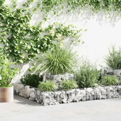 Clôtures & Barrières-vidaXL Jardinière en gabion Acier galvanisé 120x120x20 cm