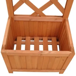 Pelouses & Jardins-vidaXL Jardinière en treillis 40 x 30 x 135 cm Marron
