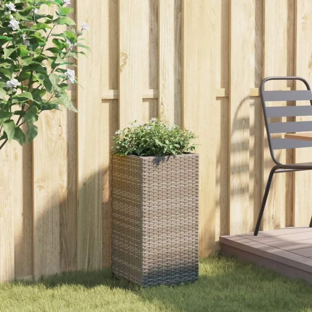 vidaXL Jardinière 30x30x60 cm résine tressée