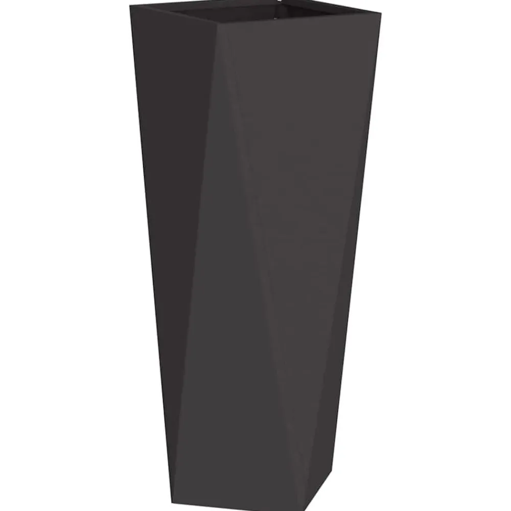 Pelouses & Jardins-vidaXL Jardinière 30 x 30 x 75 cm Acier Noir