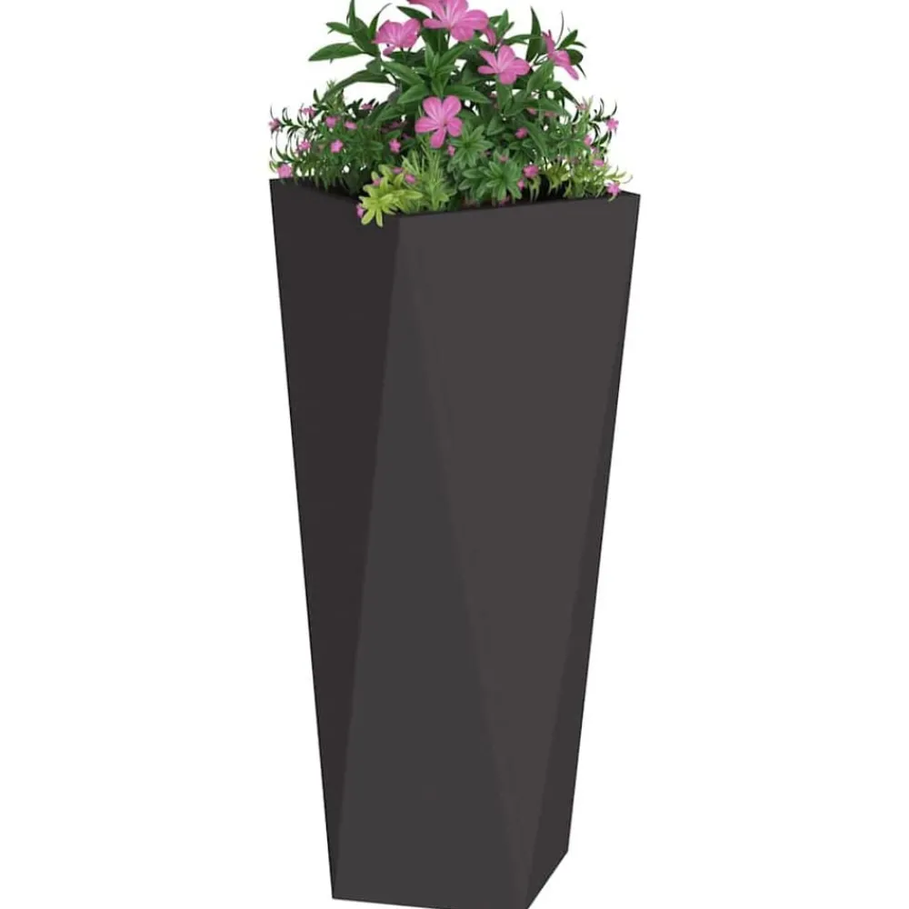 Pelouses & Jardins-vidaXL Jardinière 30 x 30 x 75 cm Acier Noir