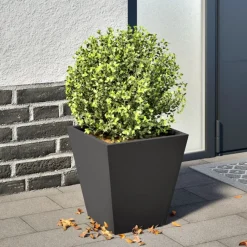 Pelouses & Jardins-vidaXL Jardinière noir 30x30x30 cm acier Acier/Noir