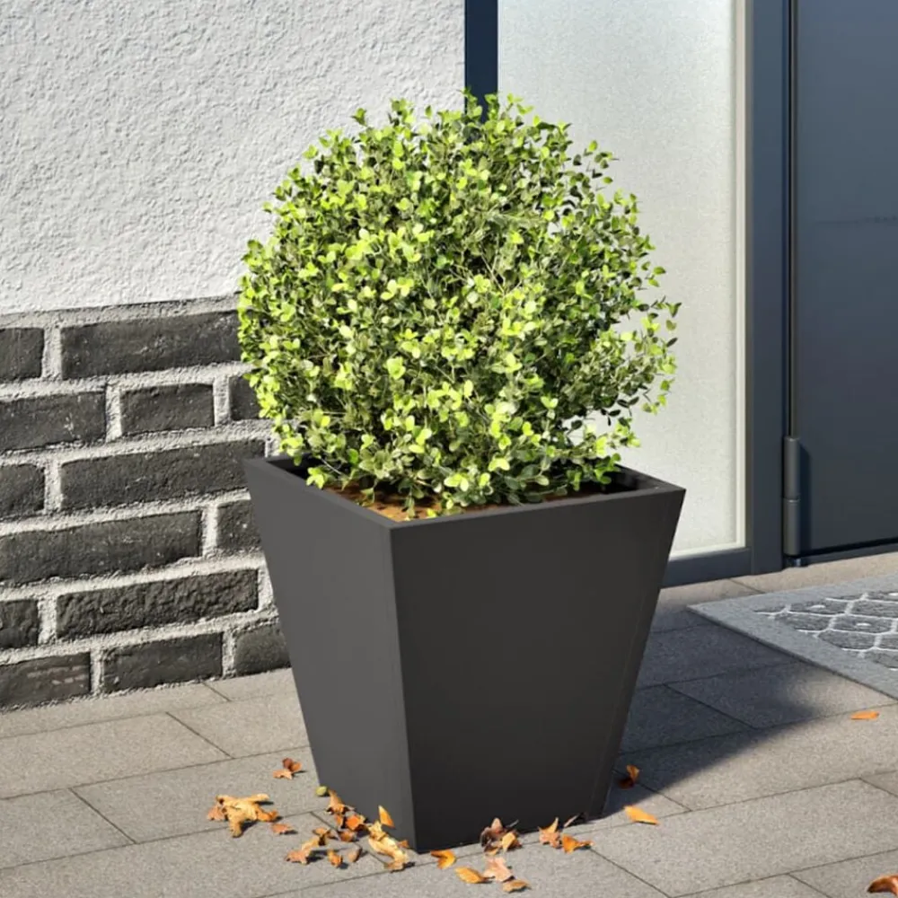 Pelouses & Jardins-vidaXL Jardinière noir 30x30x30 cm acier Acier/Noir
