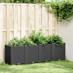 Pelouses & Jardins-vidaXL Jardinière 160x40x53 cm polypropylène Noir