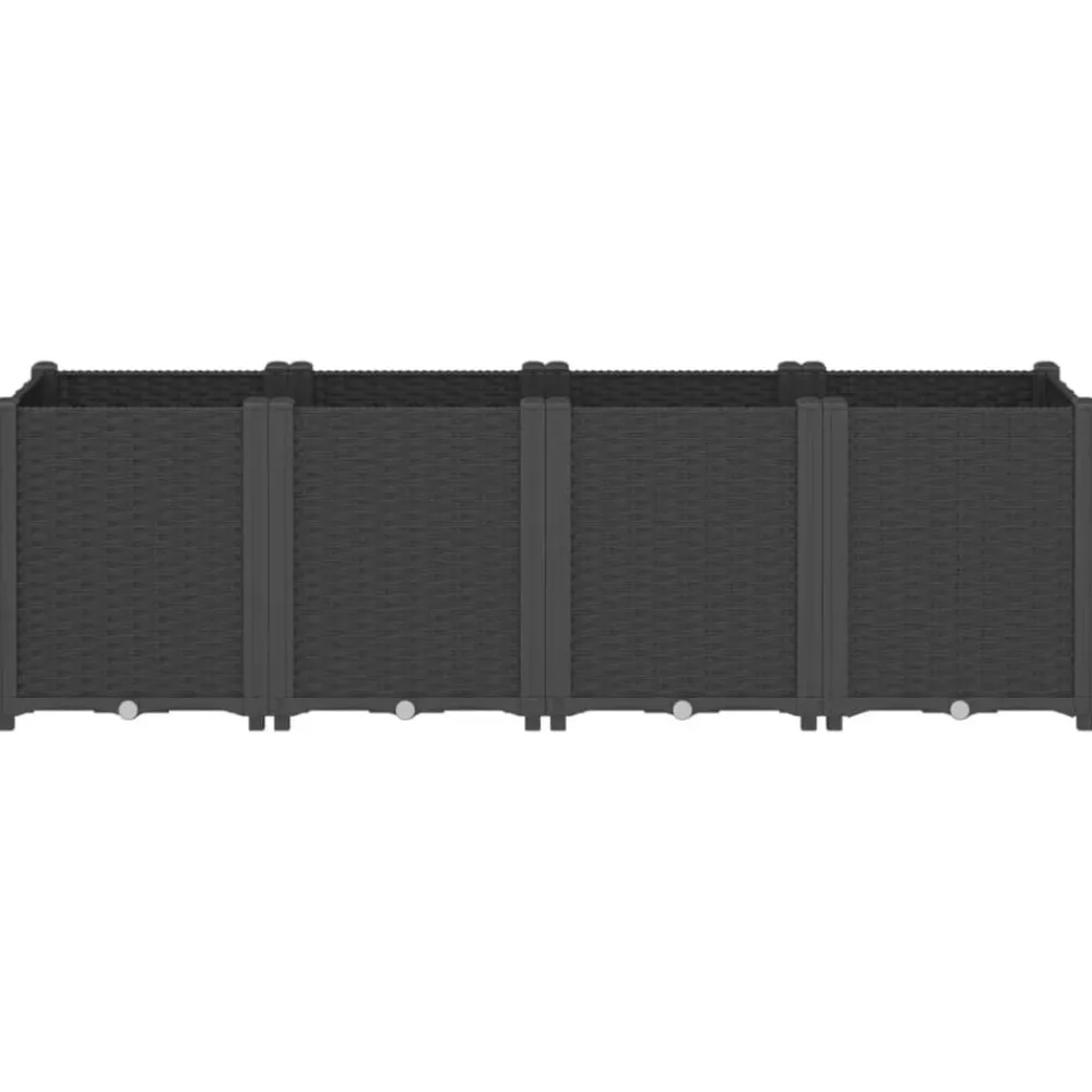 Pelouses & Jardins-vidaXL Jardinière 160x40x53 cm polypropylène Noir