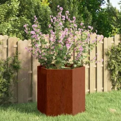 vidaXL Jardinière Rouillé 40x40x45 cm Acier corten