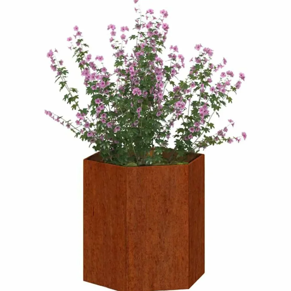 vidaXL Jardinière Rouillé 40x40x45 cm Acier corten