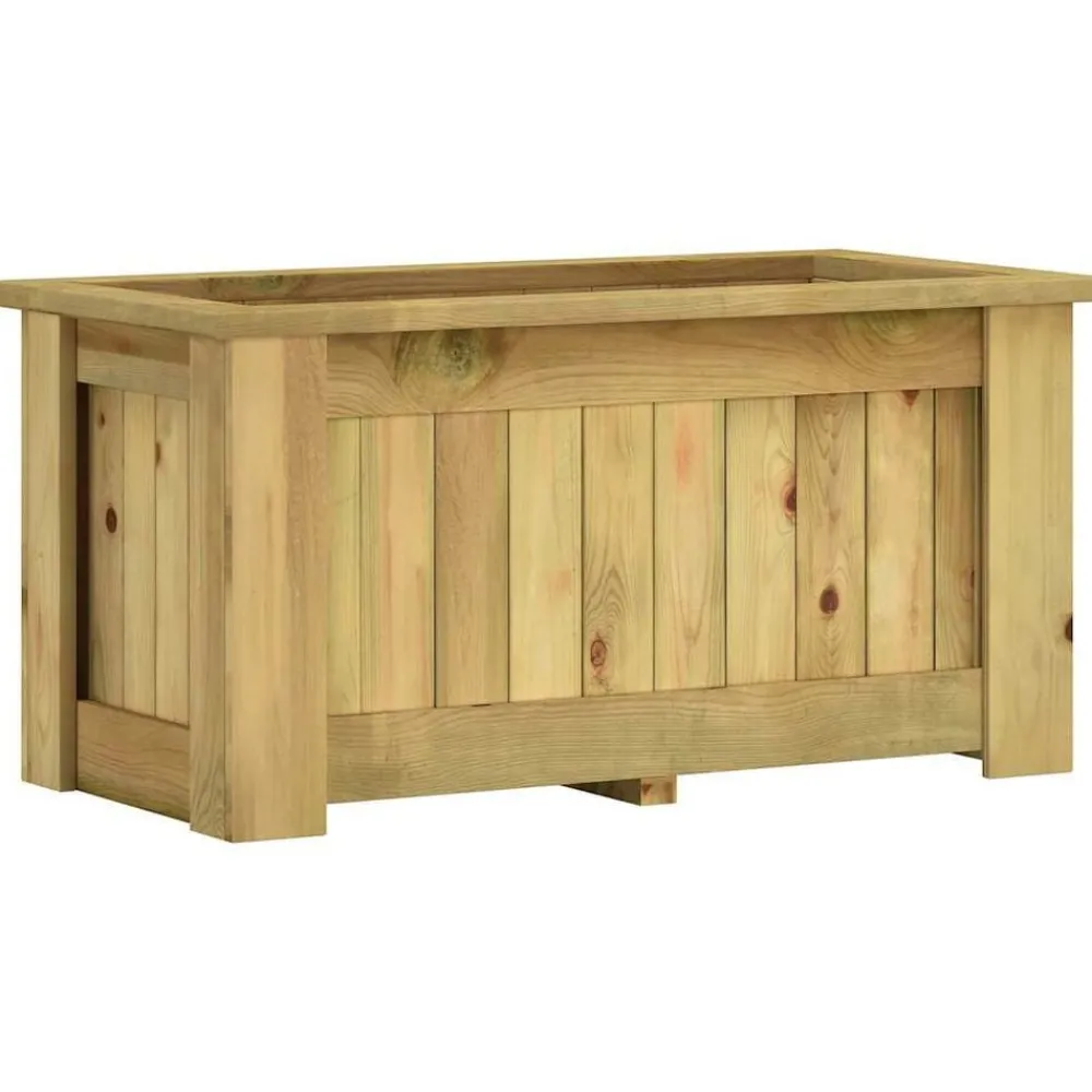 Pelouses & Jardins-vidaXL Jardinière surélevée 100x50x50 cm Bois de pin imprégné