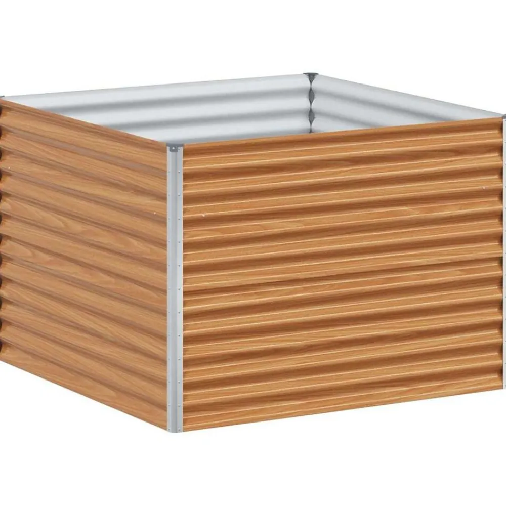 vidaXL Jardinière surélevée 98 x 100 x 68 cm Acier galvanisé