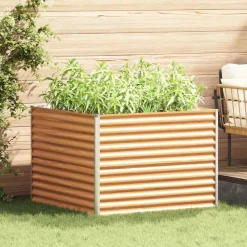 vidaXL Jardinière surélevée 98 x 100 x 68 cm Acier galvanisé