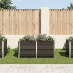 vidaXL Jardinière surélevée Anthracite 160x80x77 cm Acier galvanisé
