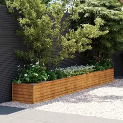 vidaXL Jardinière surélevée 386 x 50 x 36 cm Acier Corten
