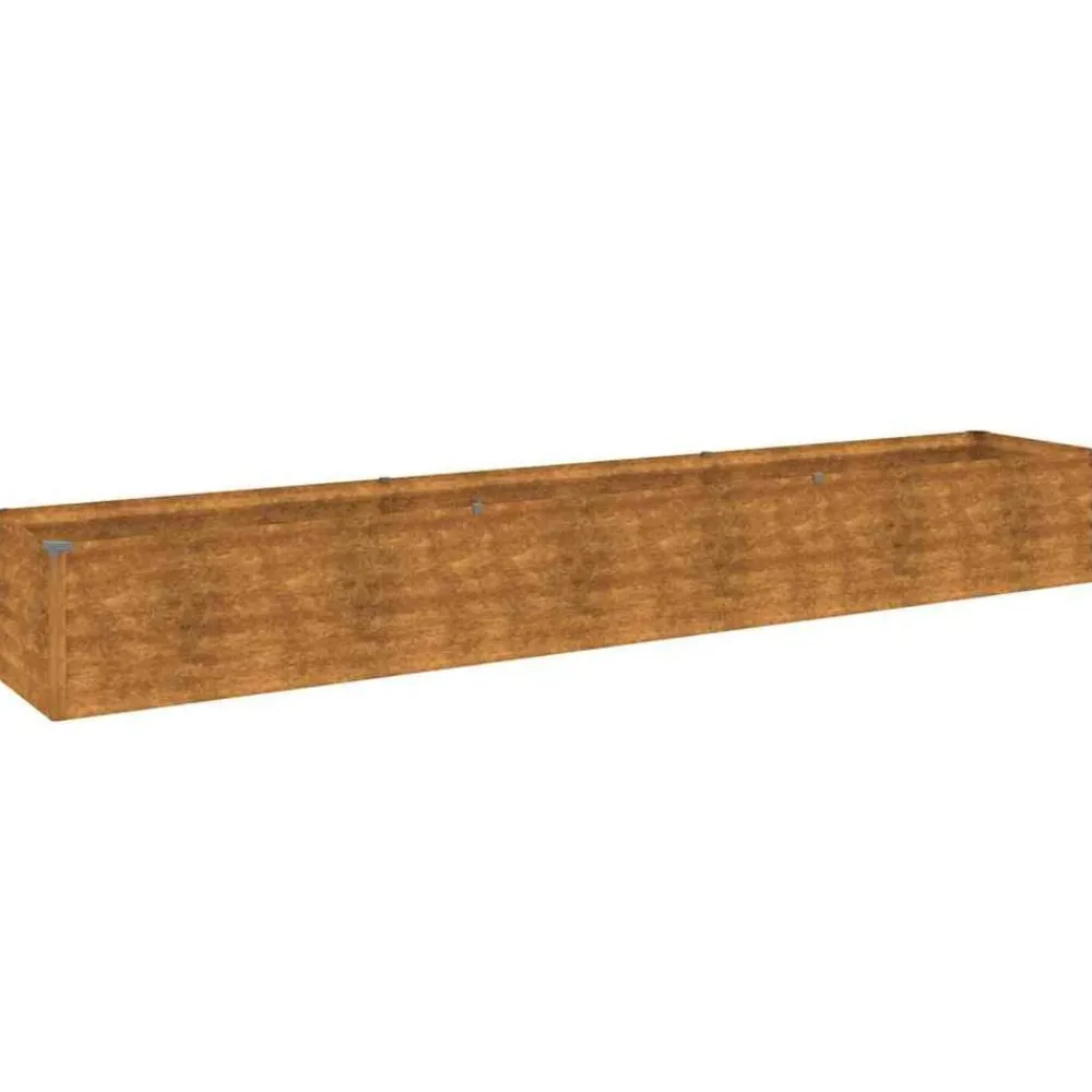 Pelouses & Jardins-vidaXL Jardinière surélevée 291 x 50 x 36 cm Acier Corten
