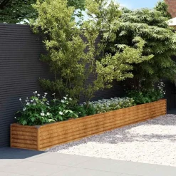 Pelouses & Jardins-vidaXL Jardinière surélevée 482 x 50 x 36 cm Acier Corten