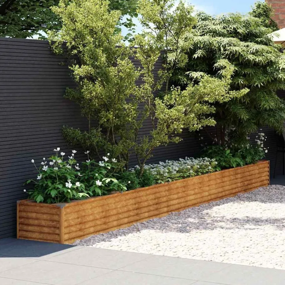 Pelouses & Jardins-vidaXL Jardinière surélevée 482 x 50 x 36 cm Acier Corten