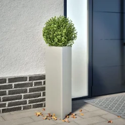 Pelouses & Jardins-vidaXL Jardinière triangulaire 30x26x75 cm acier inoxydable Acier inoxydable/Gris clair