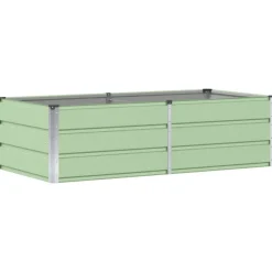Pelouses & Jardins-vidaXL Jardinière 160 x 80 x 45 cm Acier Vert