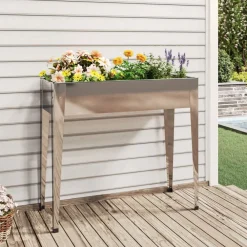vidaXL Jardinière 100,5x40,5x90 cm Acier galvanisé