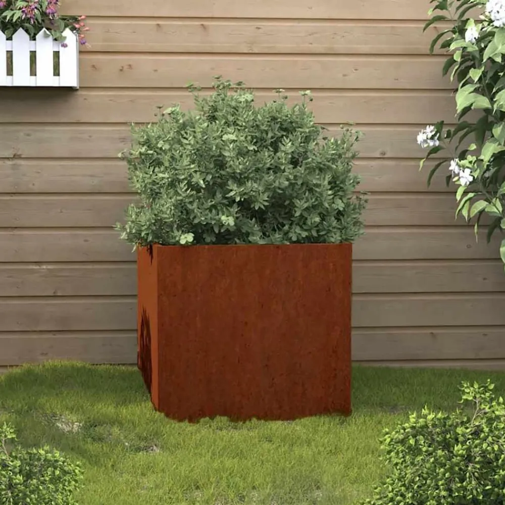Foresterie & Exploitation Des Forêts|Pelouses & Jardins-vidaXL Jardinière 32x30x29 cm acier corten Acier résistant aux intempéries/Marron