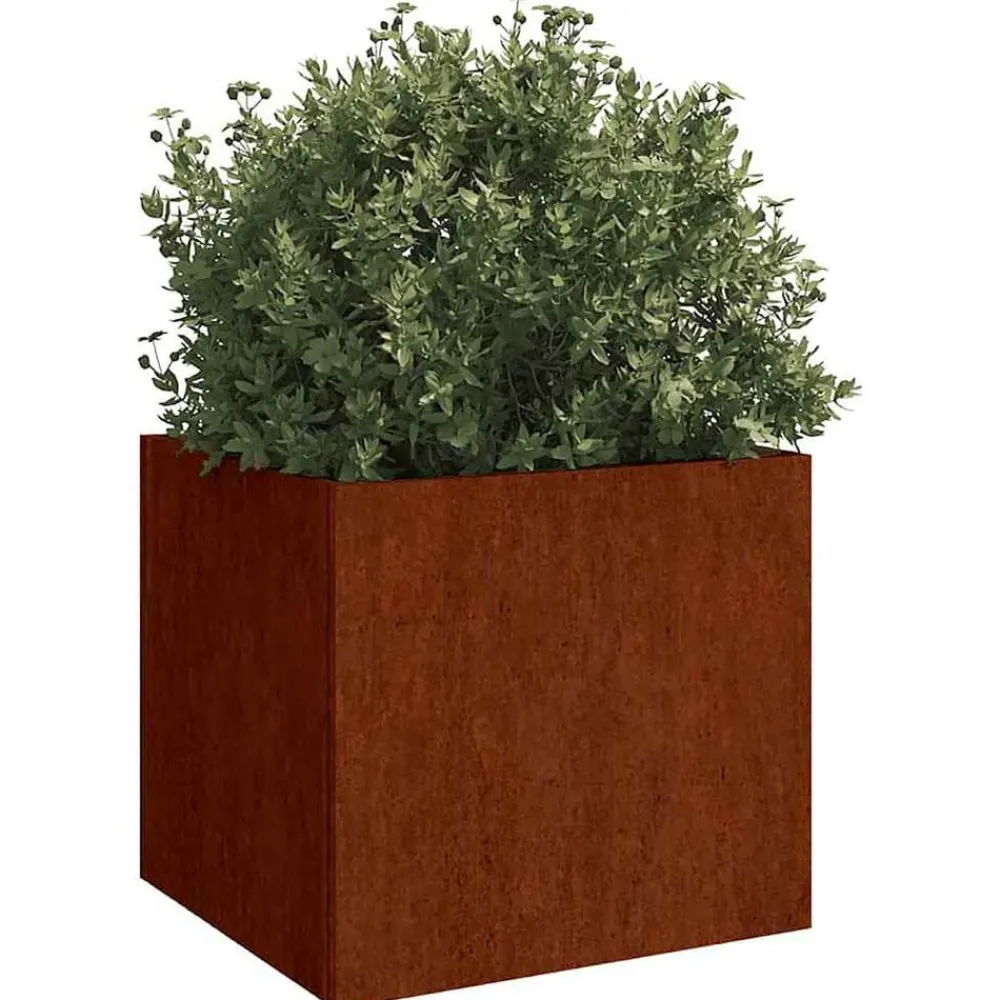 Foresterie & Exploitation Des Forêts|Pelouses & Jardins-vidaXL Jardinière 32x30x29 cm acier corten Acier résistant aux intempéries/Marron