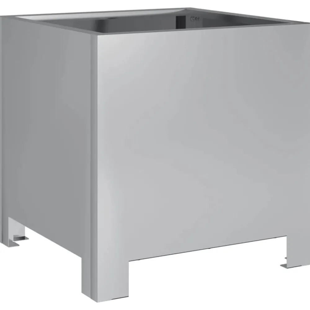 Pelouses & Jardins-vidaXL Jardinière 30x30x30 cm acier galvanisé Acier galvanisé/Gris