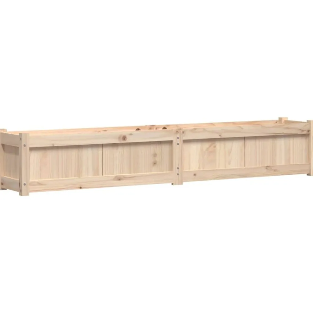 Pelouses & Jardins-vidaXL Jardinière 180x31x31 cm bois de pin massif Pin naturel