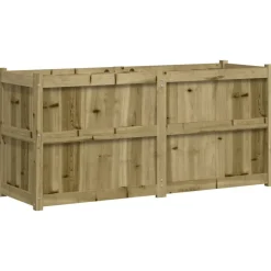 Pelouses & Jardins-vidaXL Jardinière 150x50x70 cm bois de pin imprégné Naturel impregné