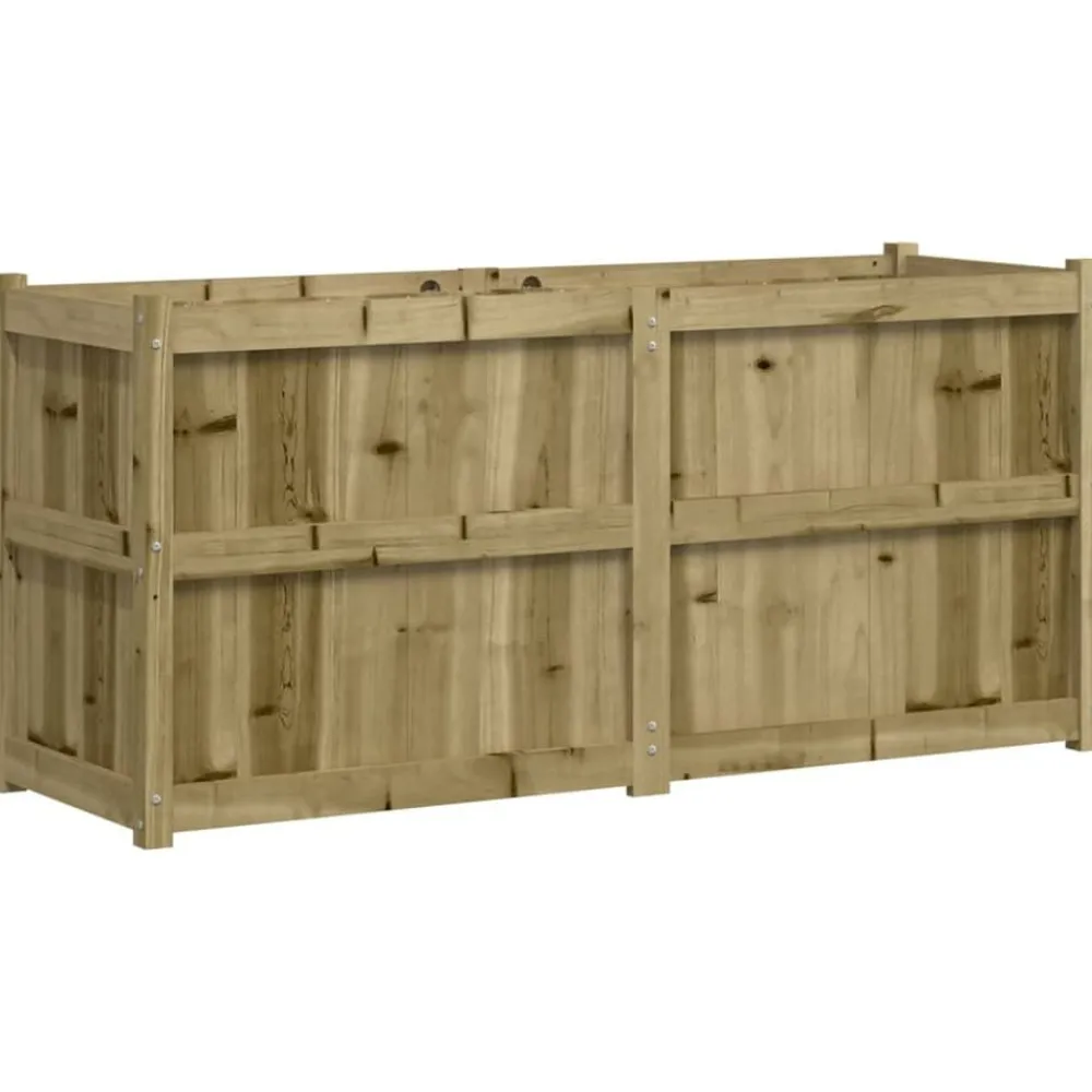 Pelouses & Jardins-vidaXL Jardinière 150x50x70 cm bois de pin imprégné Naturel impregné