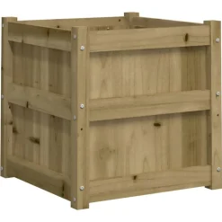 Pelouses & Jardins-vidaXL Jardinière 50x50x50 cm bois de pin imprégné Naturel impregné