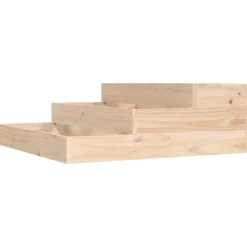 Pelouses & Jardins-vidaXL Jardinière 78x78x27 cm Bois massif de pin Pin naturel