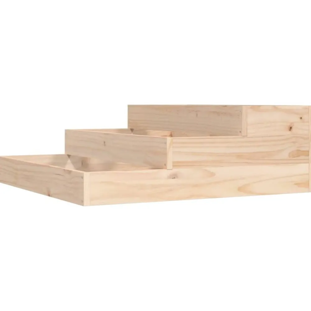 Pelouses & Jardins-vidaXL Jardinière 78x78x27 cm Bois massif de pin Pin naturel