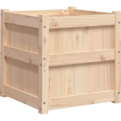 Pelouses & Jardins-vidaXL Jardinière 50x50x50 cm bois de pin massif Pin naturel