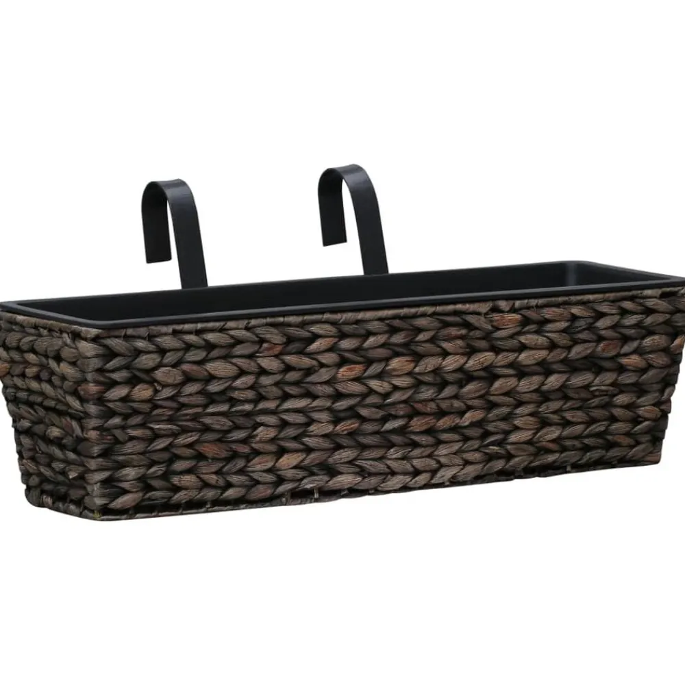 Pelouses & Jardins-vidaXL Jardinières 2 pcs Jacinthe d'eau Marron Marron foncé