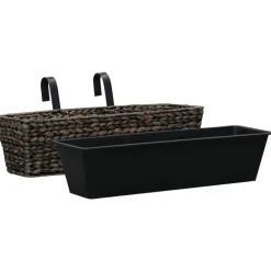 Pelouses & Jardins-vidaXL Jardinières 2 pcs Jacinthe d'eau Marron Marron foncé