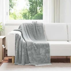 Linge-vidaXL Jeté 130 x 150 cm Toison Gris
