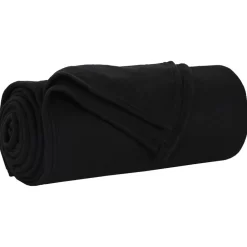 Linge-vidaXL Jeté 170 x 130 cm Toison Noir